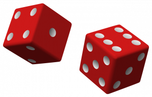 Teoría de la probabilidad. Los dados de seis caras son un clásico experimento aleatorio. Fuente: Wikipedia